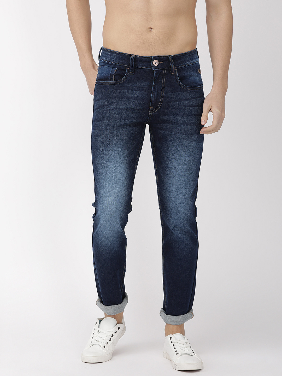 

Flying Machine Men Blue Slim Tapered Micheal Fit Mid-Rise Clean Look Stretchable Jeans