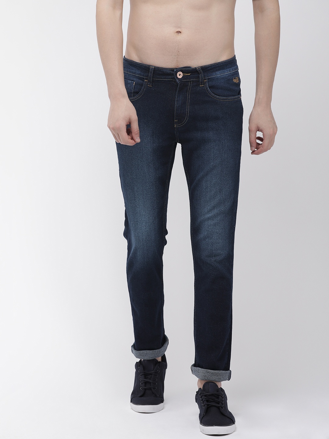 

Flying Machine Men Blue Michael Slim Tapered Fit Mid-Rise Clean Look Stretchable Jeans