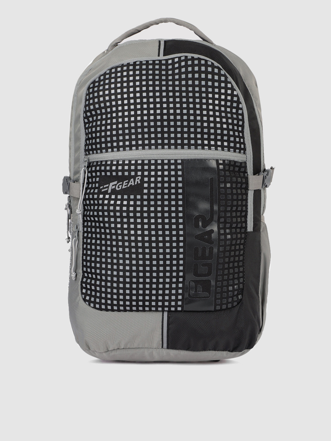 

F Gear Unisex Grey & Black Geometric Printed Backpack