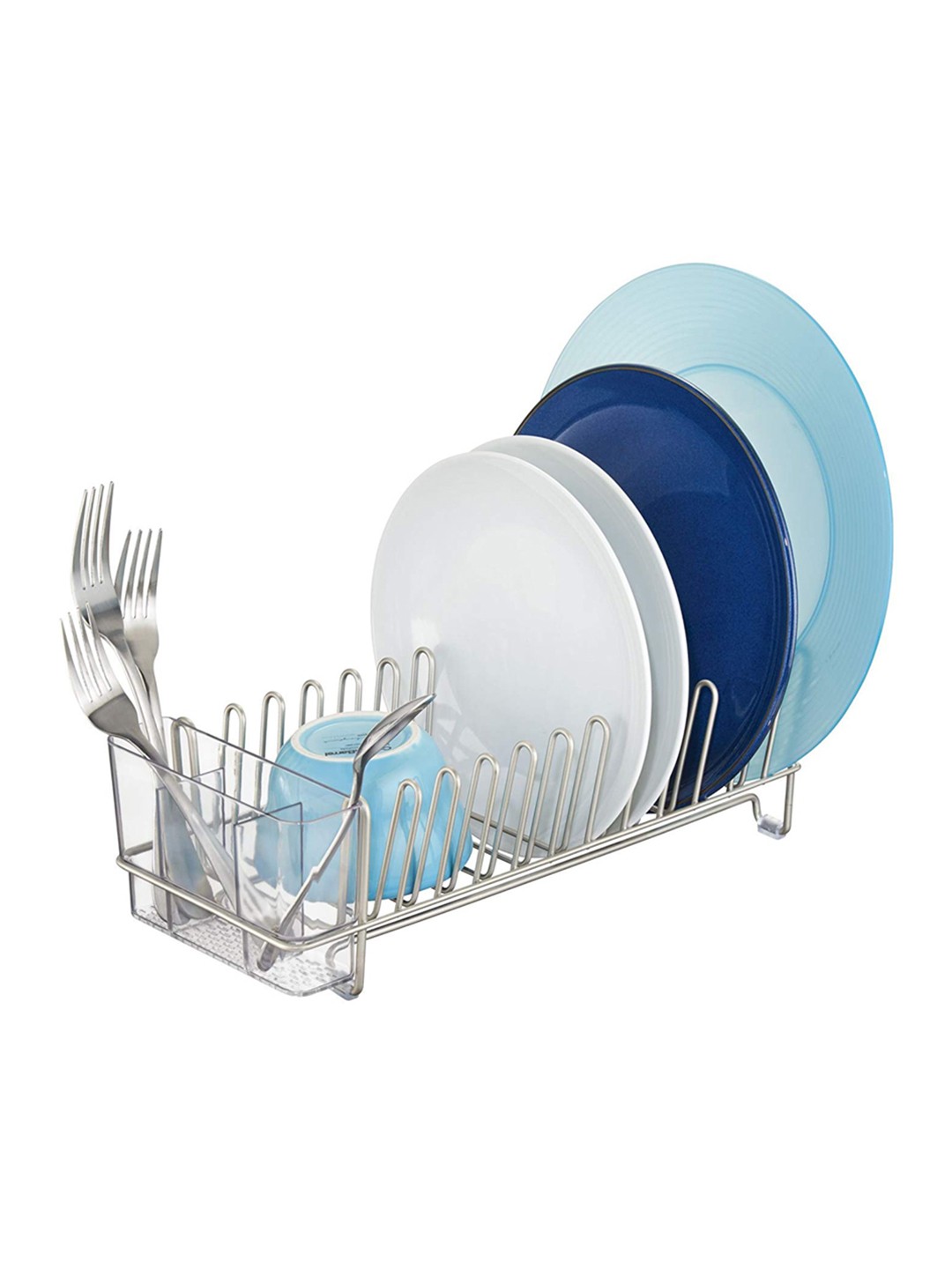 

INTERDESIGN Beige & White Plastic Classico Compact Dish Drainer