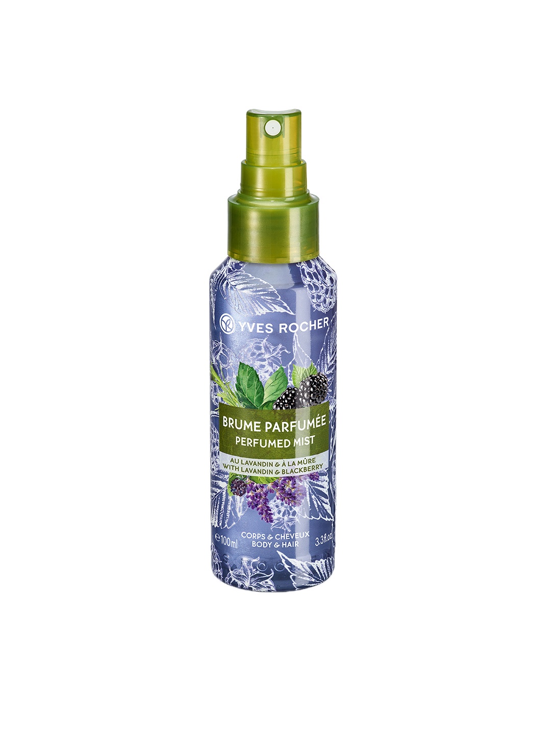 

Yves Rocher Lavandin & Blackberry Sustainable Perfumed Body & Hair Mist 100ml, Purple
