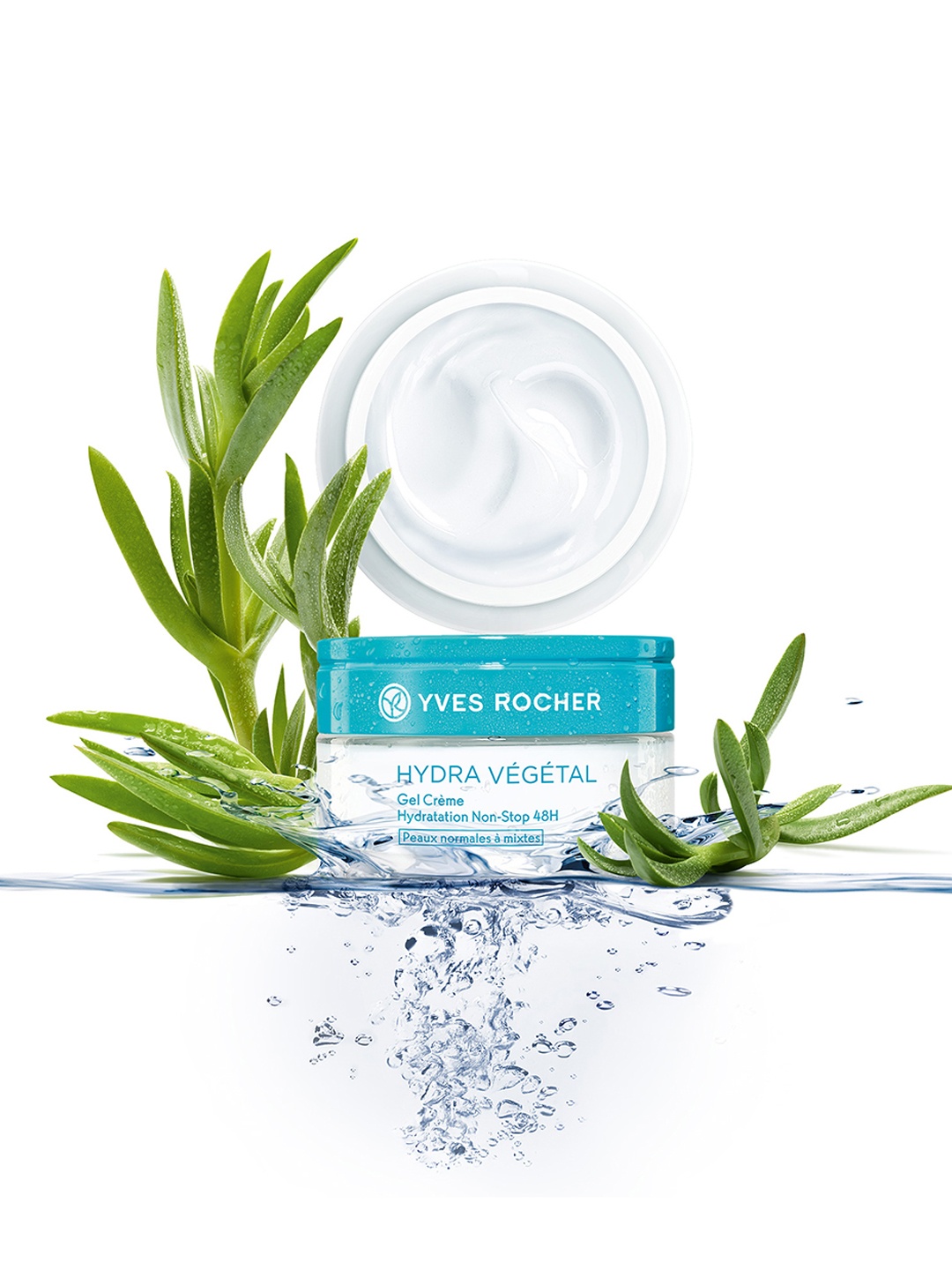 

Yves Rocher Unisex Hydra Vegetal 48H Non-Stop Moisturizing Gel Sustainable Cream 50 ml, White