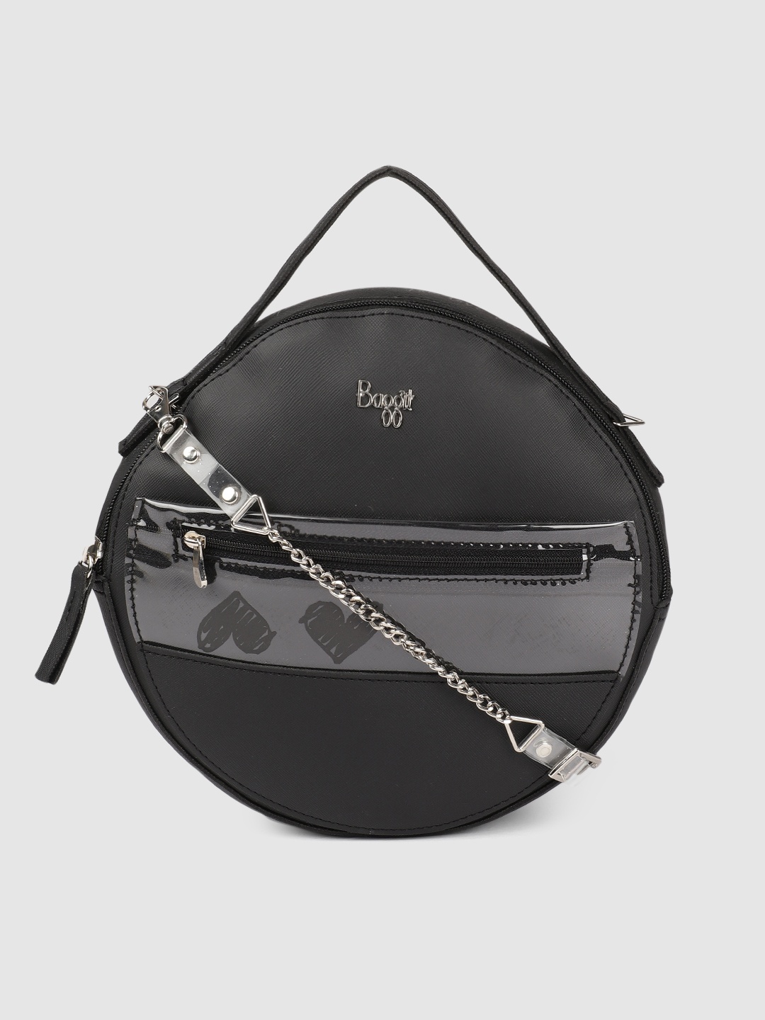 

Baggit Black Solid Handheld Bag