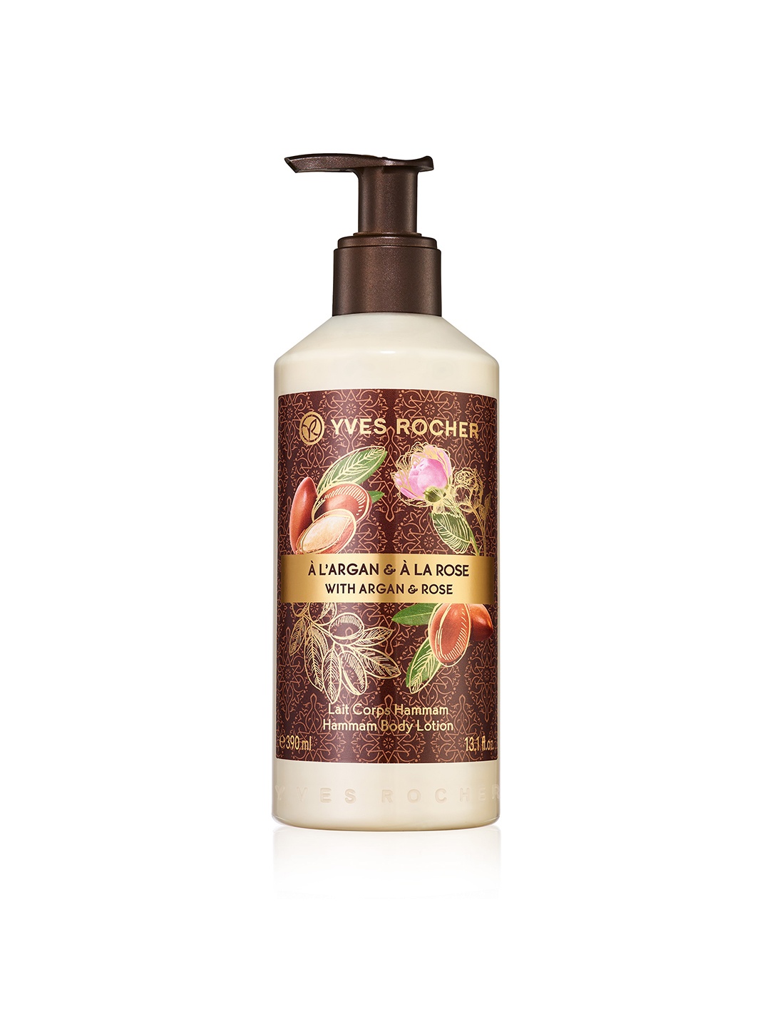 

YVES ROCHER Unisex Hammam Argan & Rose Body Lotion 390ml, Beige