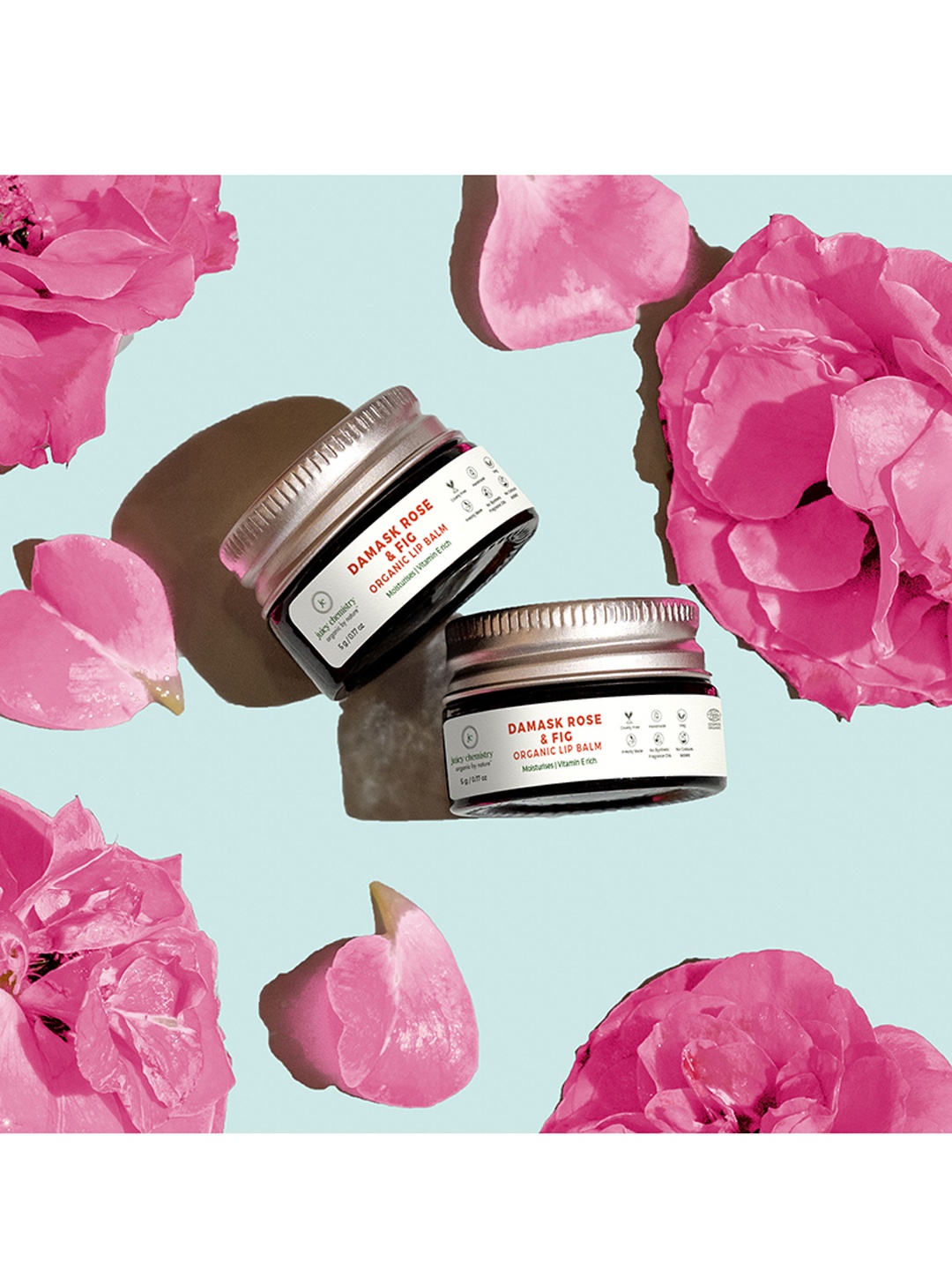 

Juicy Chemistry Damask Rose and Fig Lip Balm, Off white