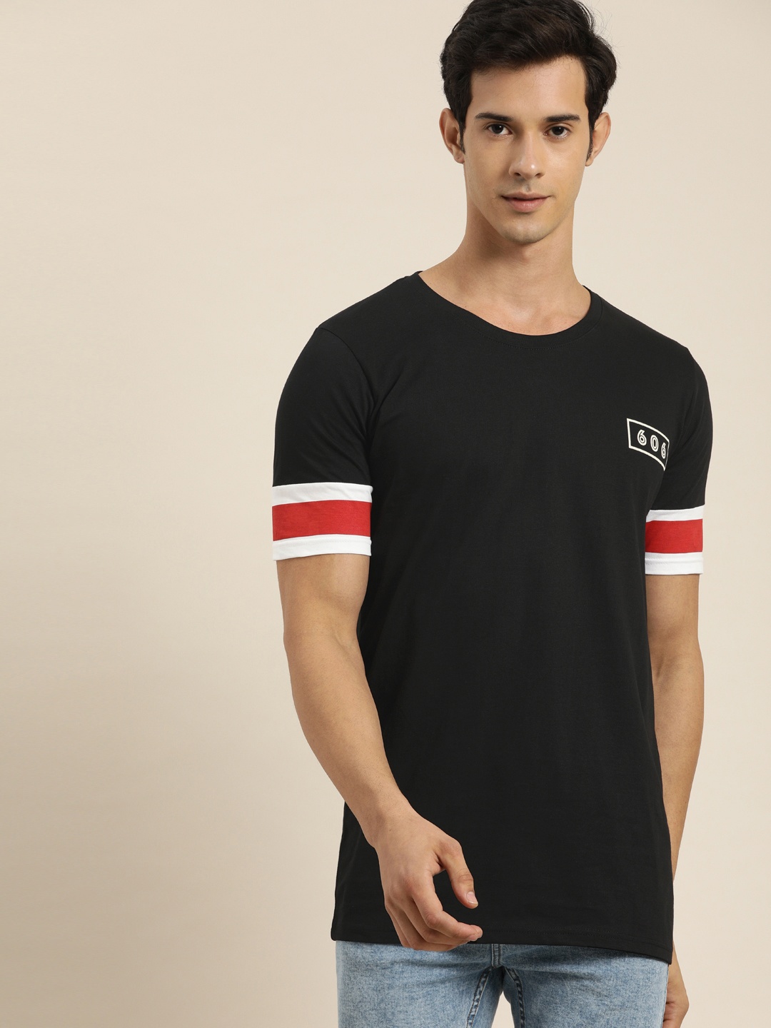 

Moda Rapido Men Black Solid Round Neck Pure Cotton T-shirt