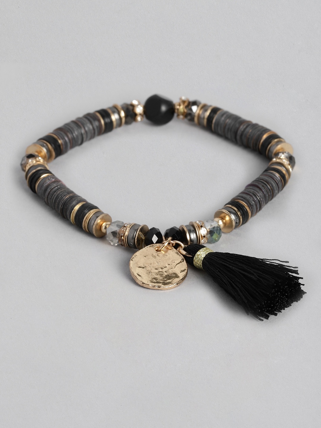 

Accessorize Grey & Black Elasticated Bracelet