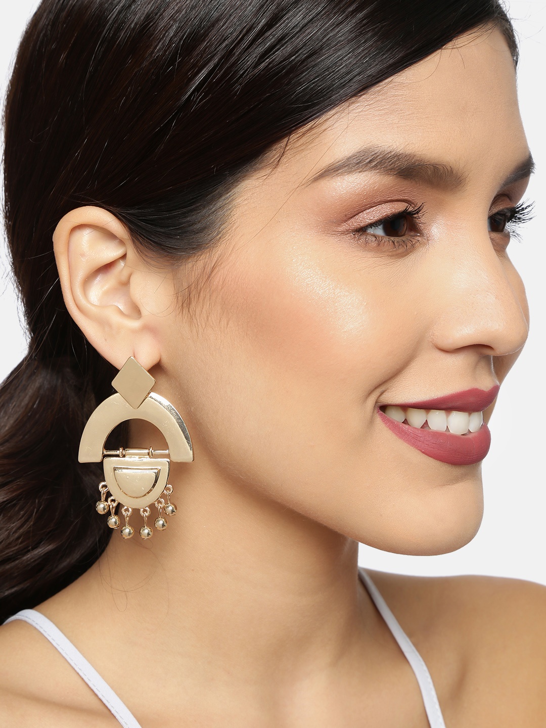 

Ayesha Gold-Toned Geometric Drop Earrings