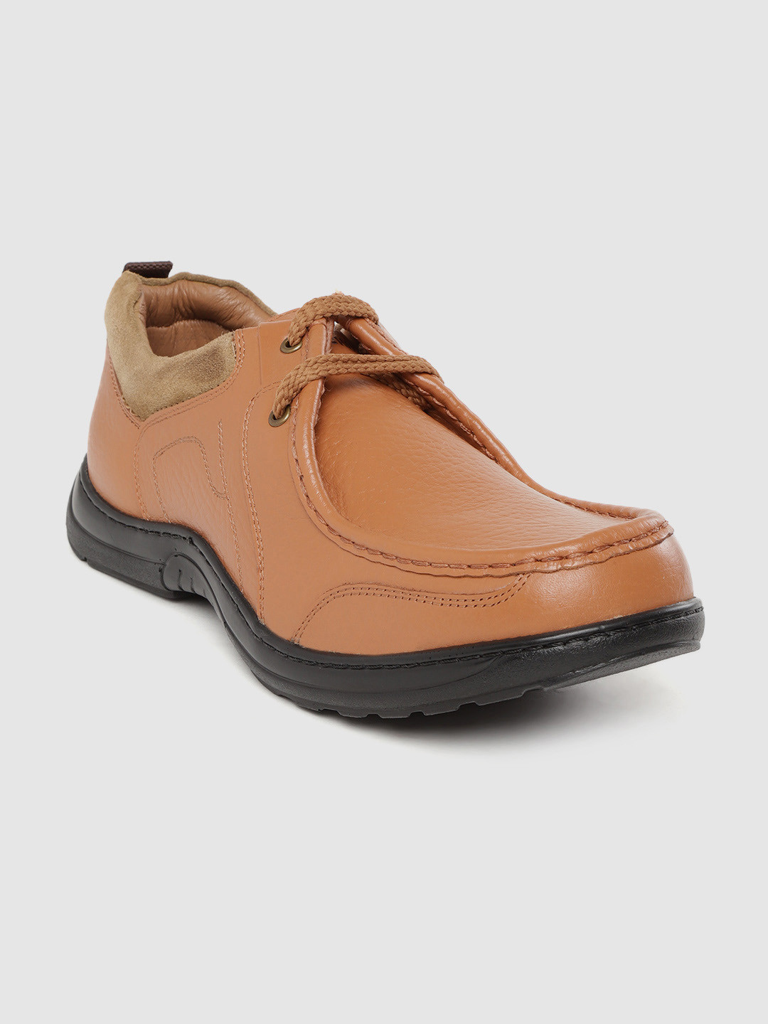 

Red Chief Men Tan Brown Solid Lather Flat Boots