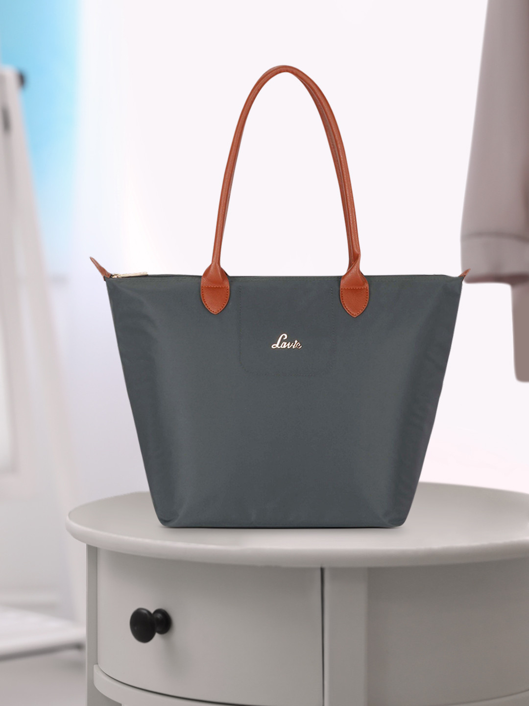 

Lavie Buyo Women Grey Handbag