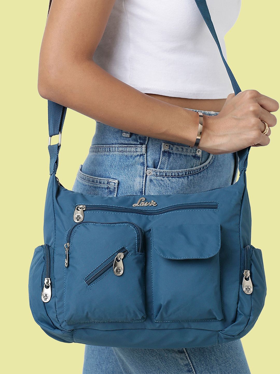 

Lavie Women Blue Cleo Shoulder Handbag