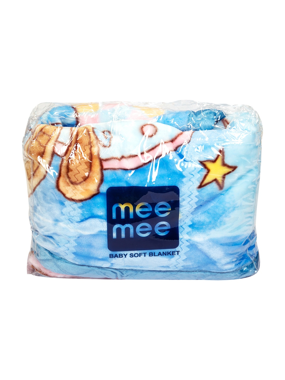 

MeeMee Blue Cartoon Characters Mild Winter 400 GSM Double Bed Blanket