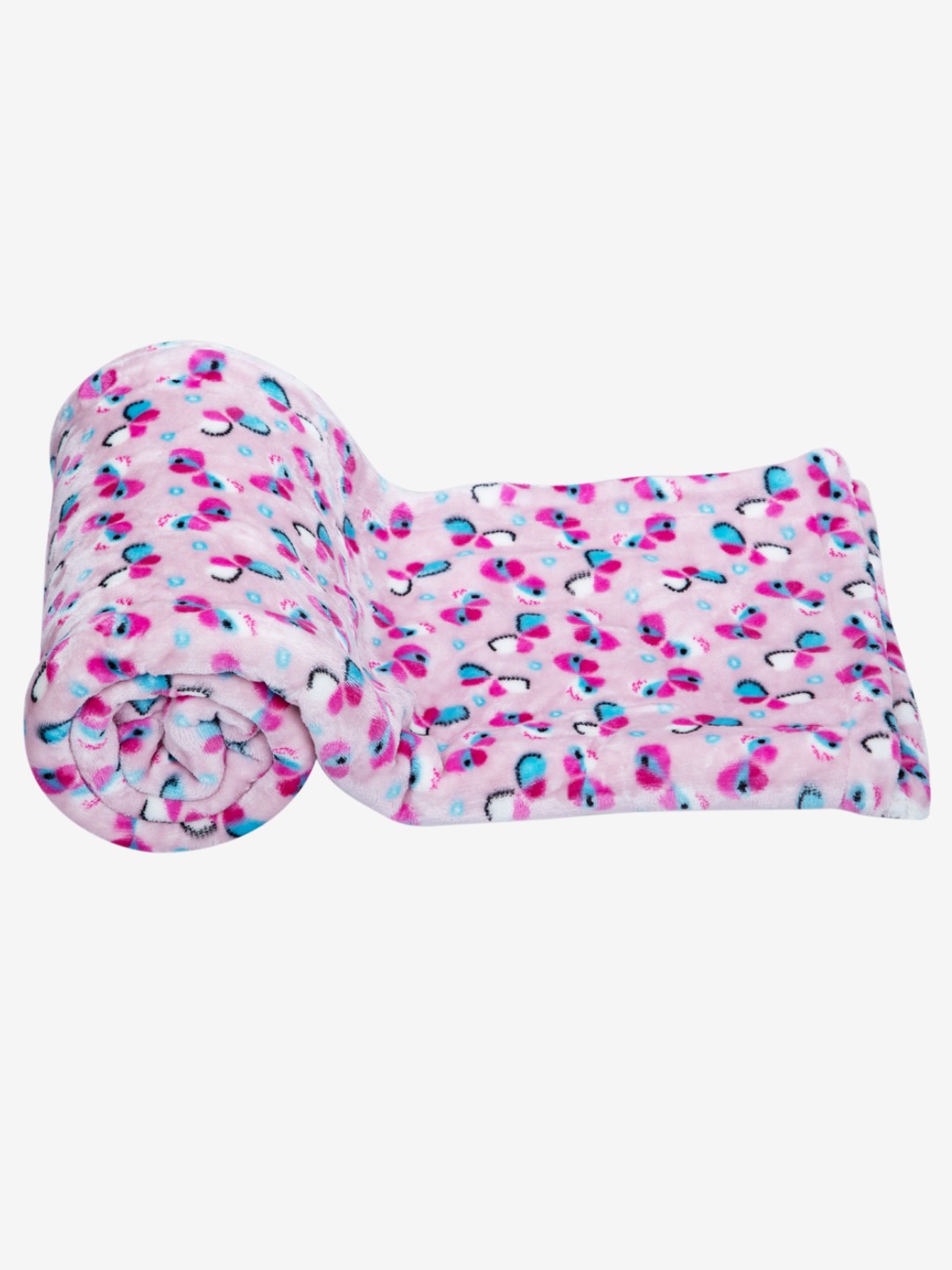 

MeeMee Pink & Blue Cartoon Characters Mild Winter 300 GSM Double Bed Blanket