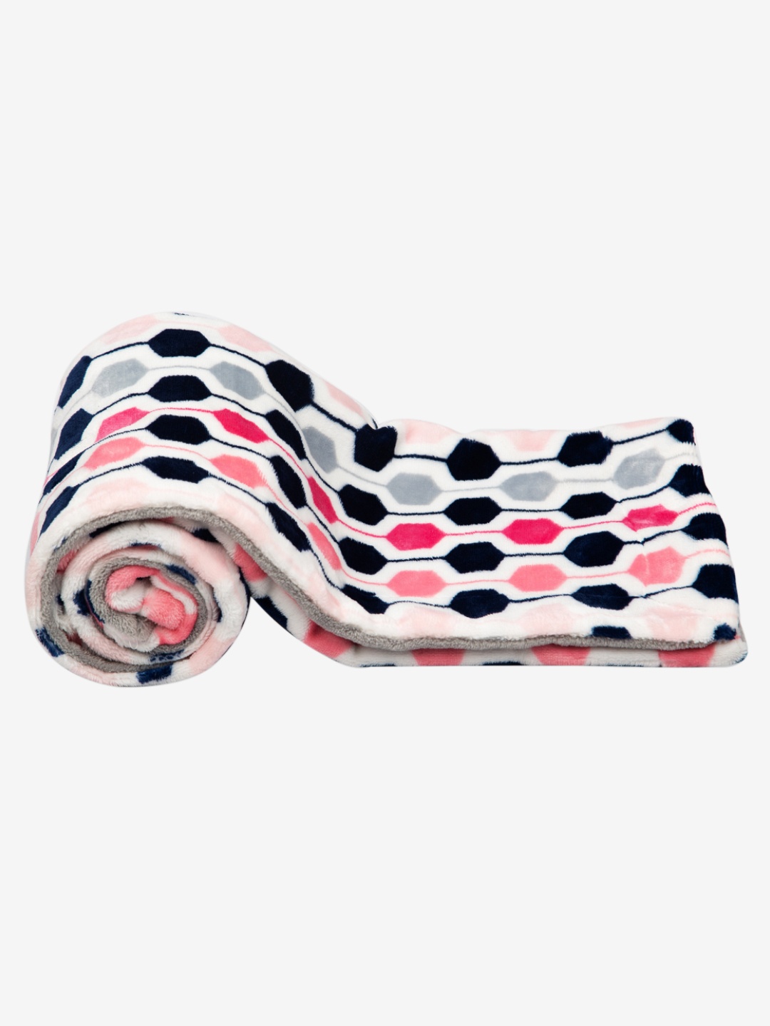 

MeeMee Pink & Black Geometric Mild Winter 300 GSM Double Bed Blanket