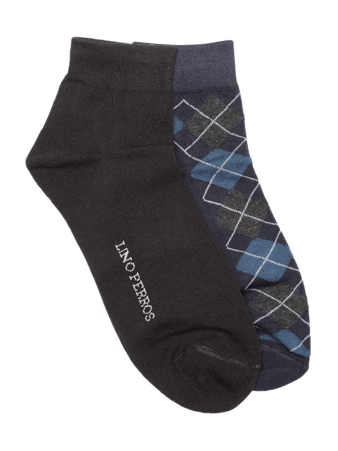 

Lino Perros Men Pack of 2 Above Ankle Socks, Navy blue