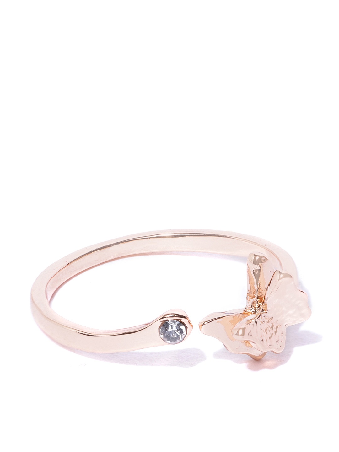 

YouBella Women Rose Gold-Plated Stone-Studded Adjustable Finger Ring