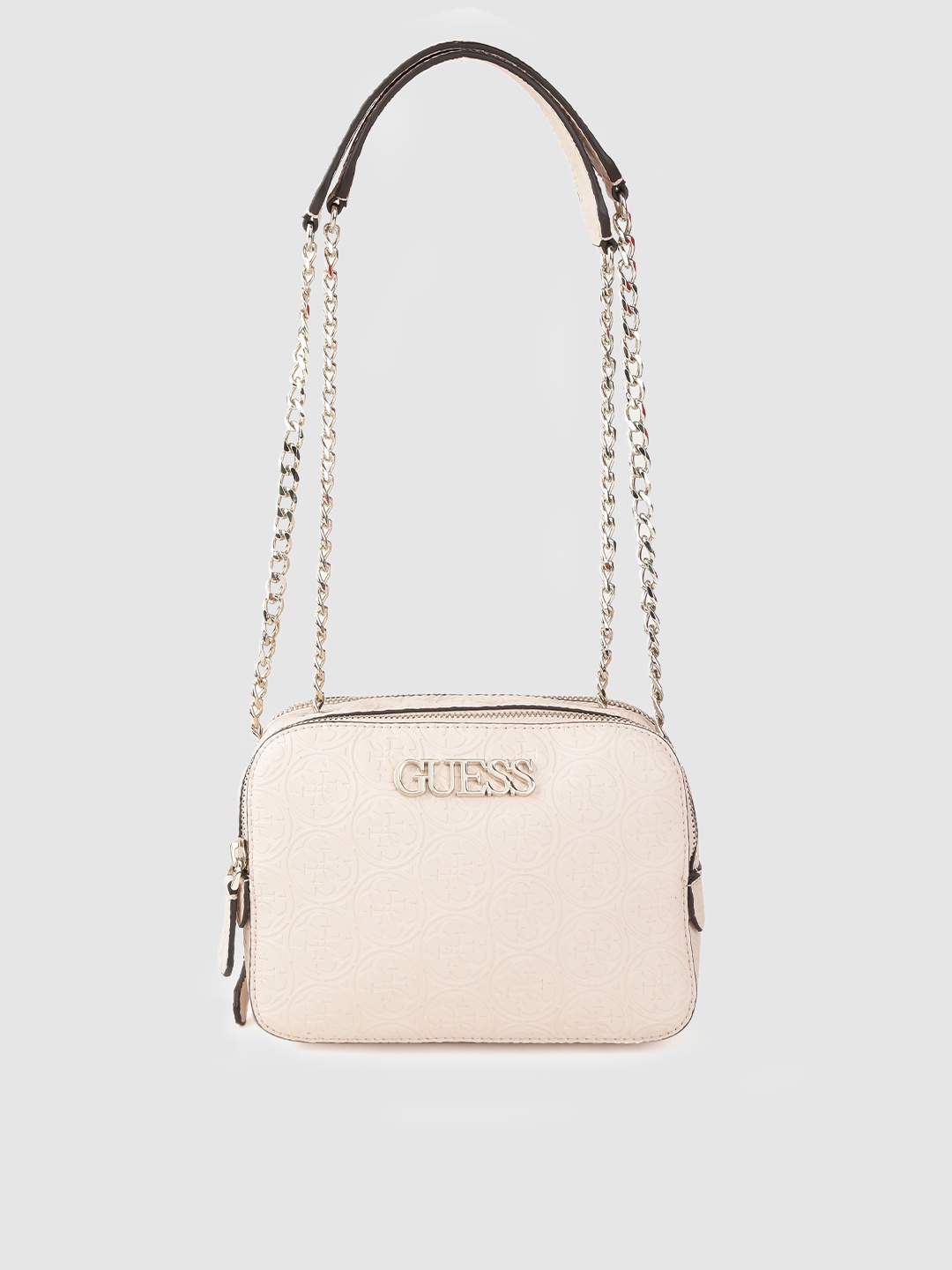 

GUESS Beige Textured Shoulder Bag