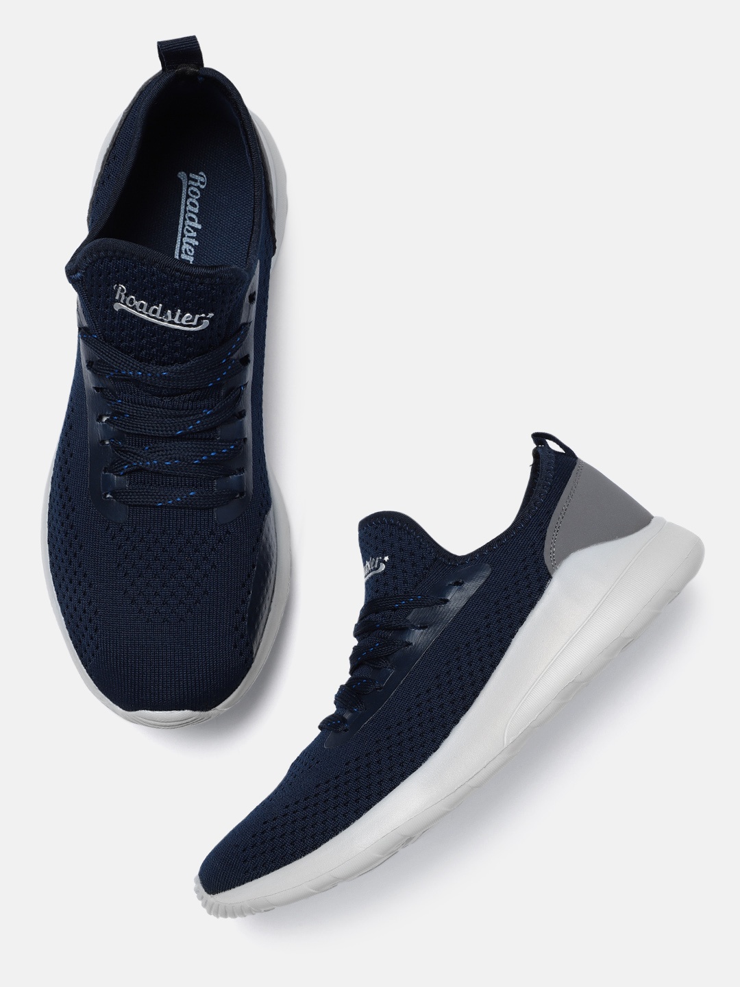 

The Roadster Lifestyle Co Men Navy Blue Solid Sneakers
