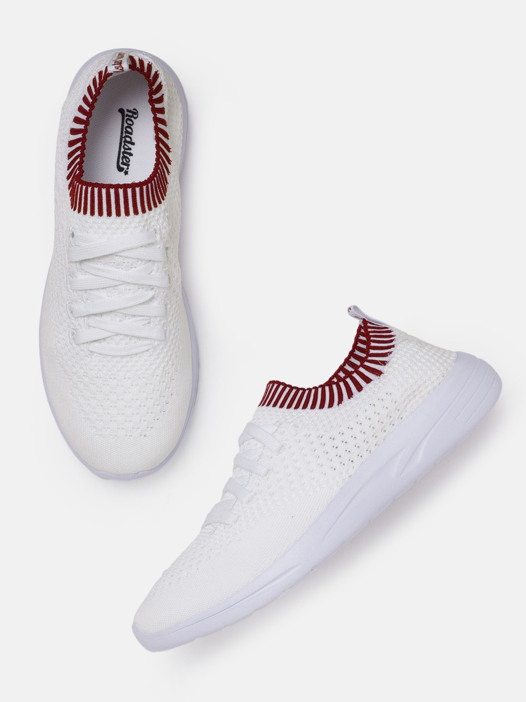 

The Roadster Lifestyle Co Men White Slip-On Sneakers