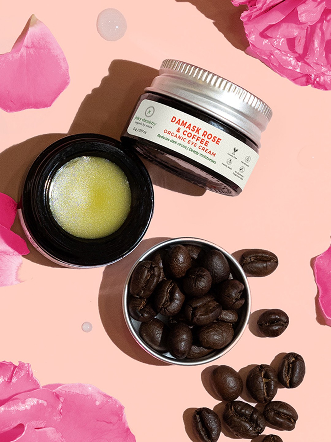 

Juicy Chemistry Damask Rose and Coffee Eye Cream, Brown