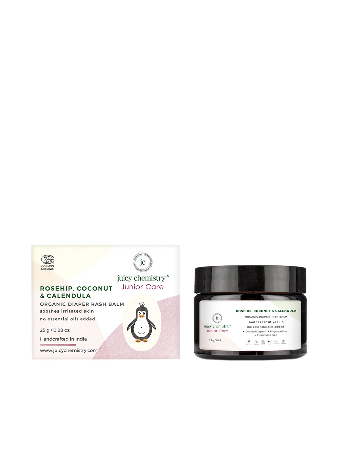 

Juicy Chemistry Rosehip, Coconut and Calendula Diaper Rash Balm, Brown