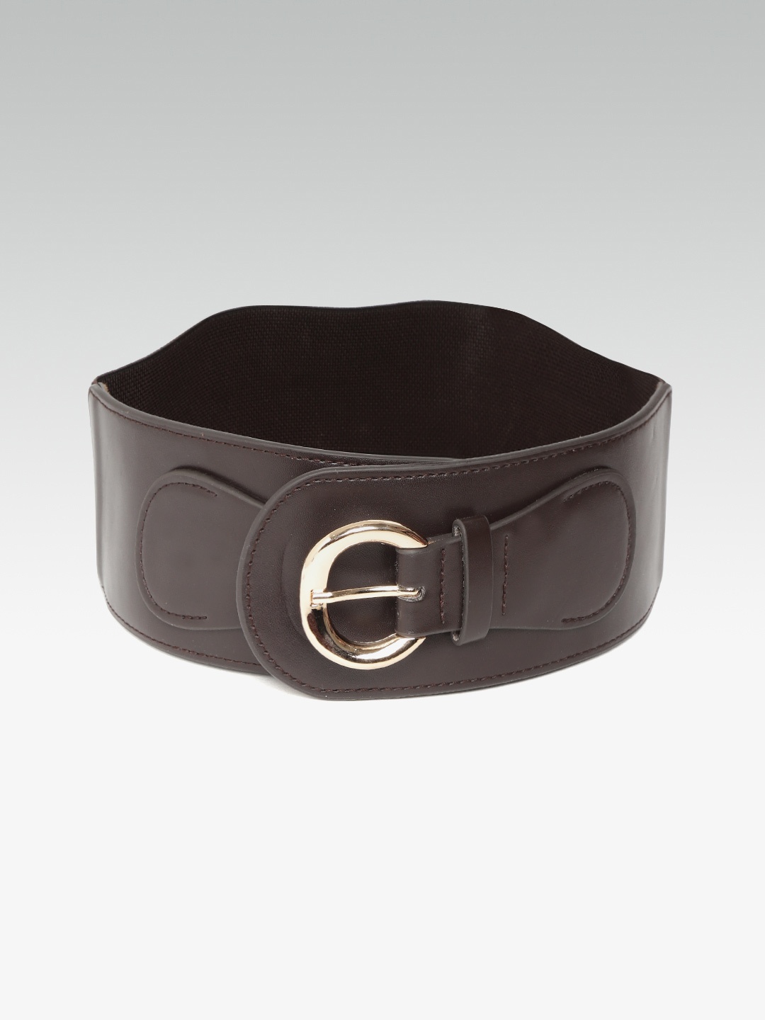 

20Dresses Women Coffee Brown Solid Stretchable Wide Belt