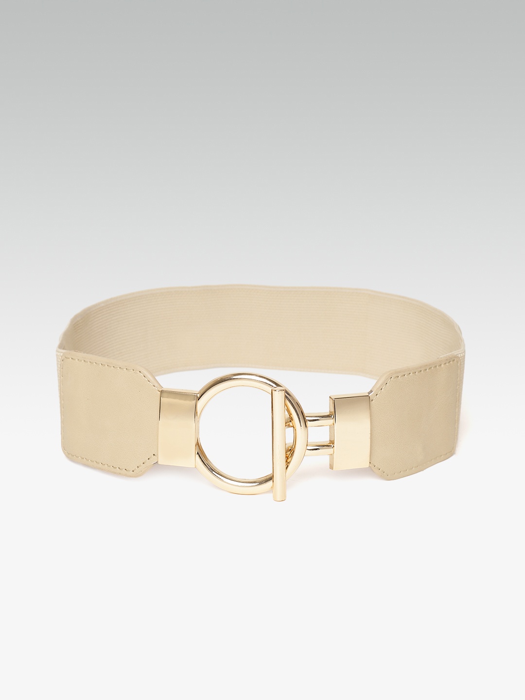 

20Dresses Women Beige Solid Stretchable Wide Belt