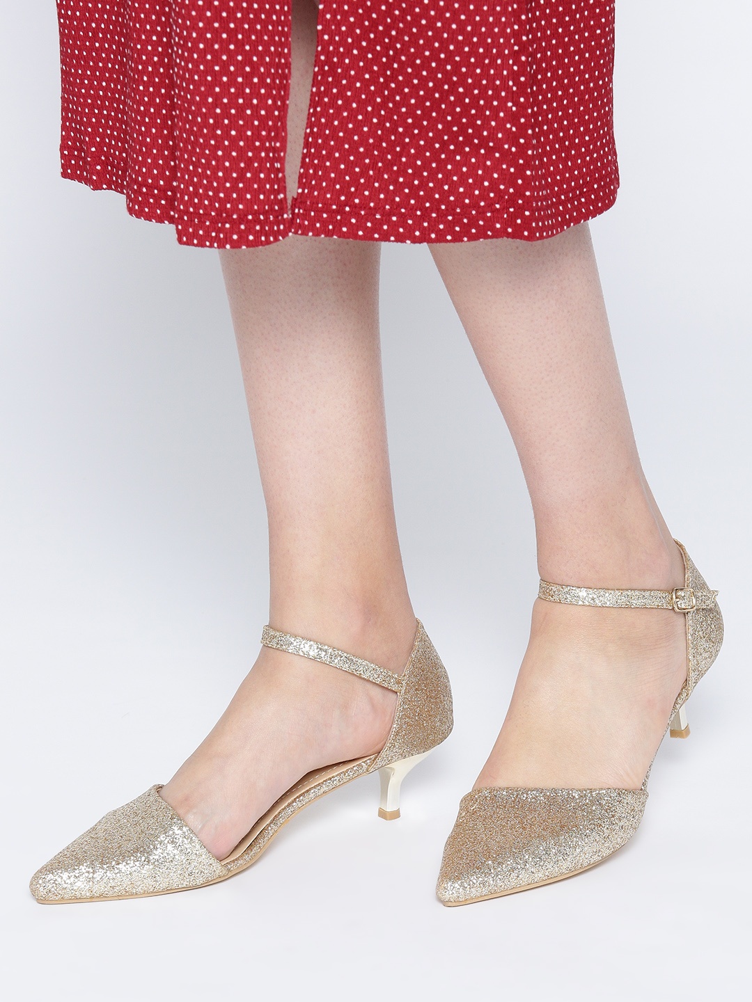 

20Dresses Women Gold-Toned Embellished Pumps
