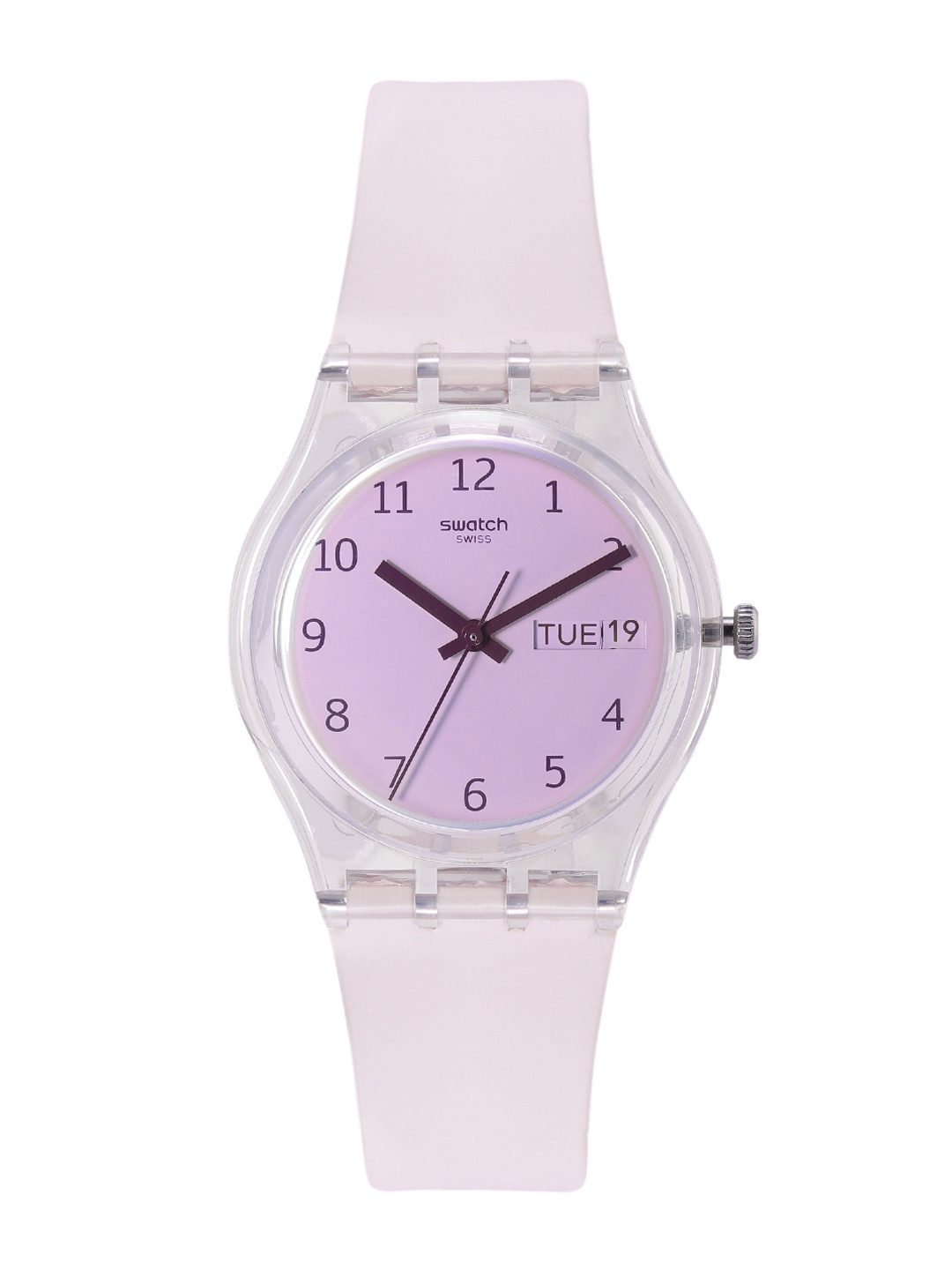 

Swatch Unisex Pink Water Resistant Analogue Watch
