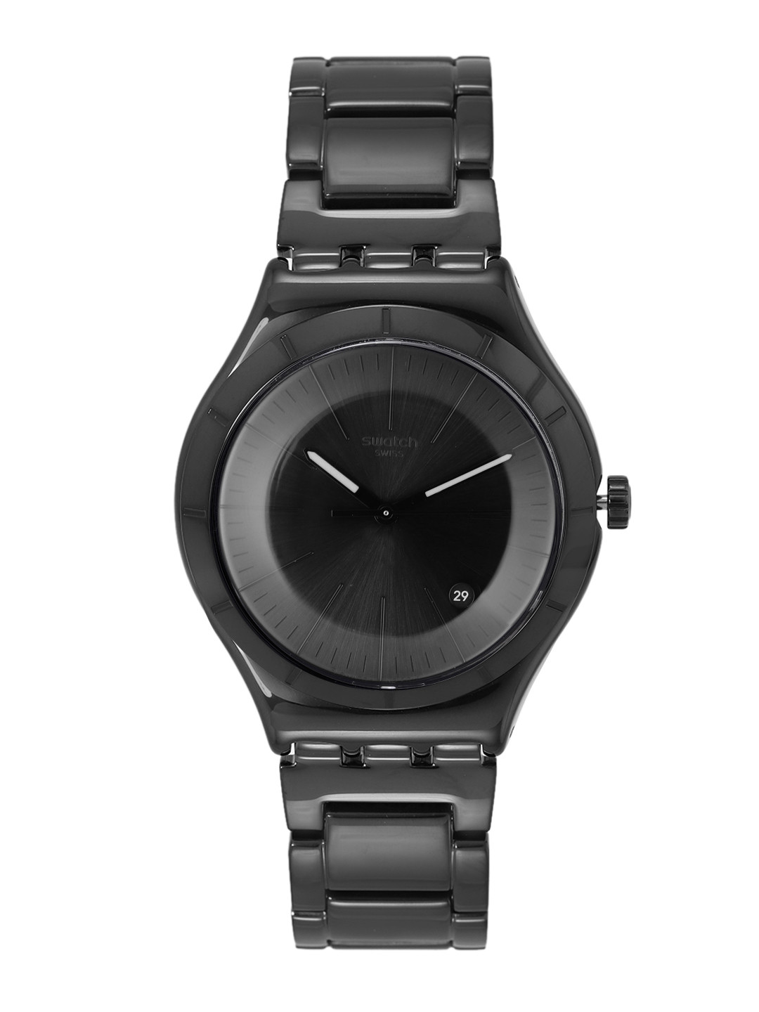 

Swatch AGalaNight Unisex Black Water Resistant Analogue Watch YWB404G