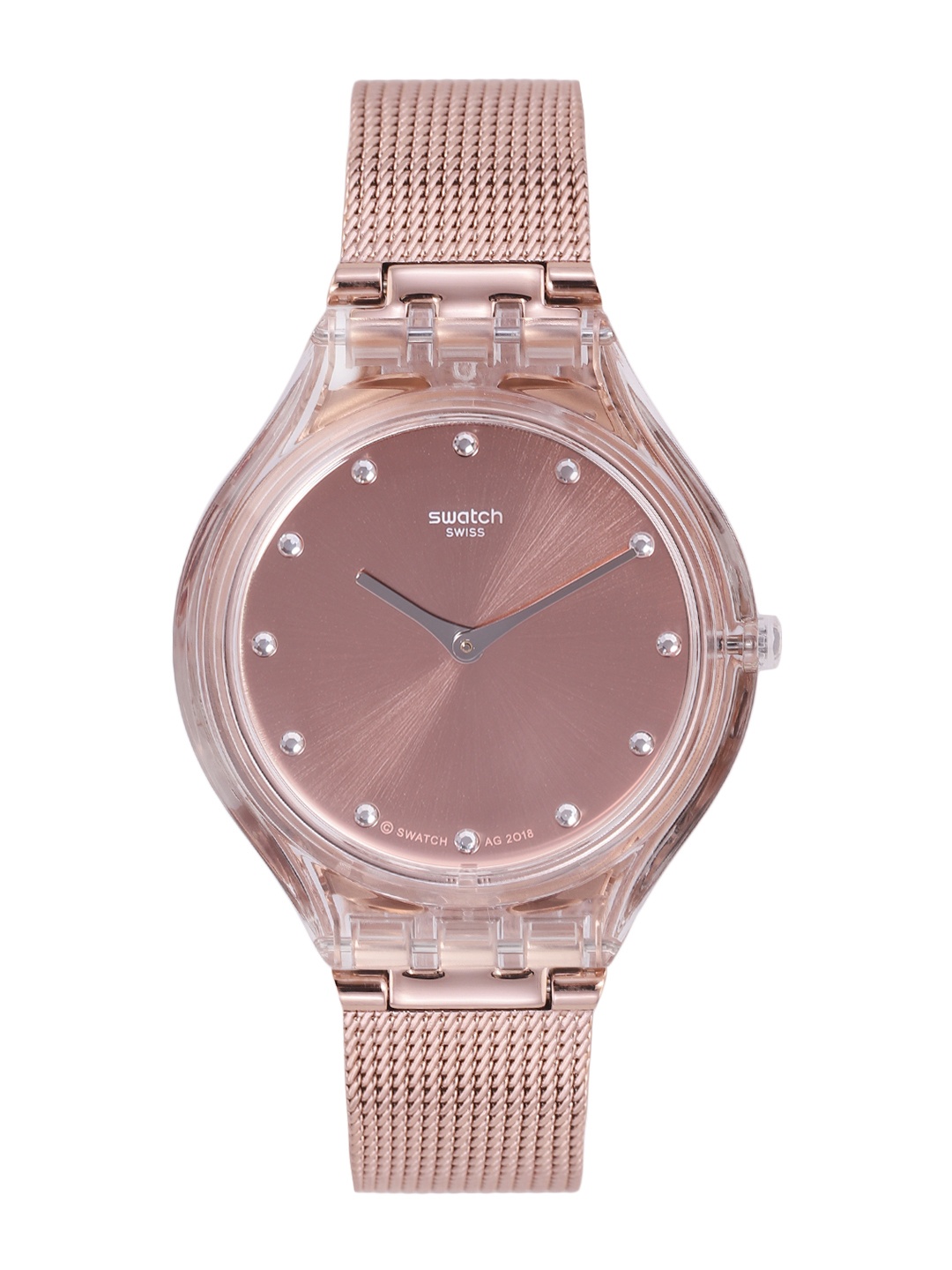 

Swatch Skin Unisex Rose Gold Water Resistant Analogue Watch SVOK107M