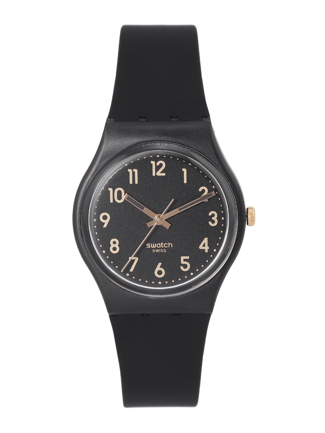 

Swatch Unisex Black Swiss Made Water Resistant Analogue Watch GB274