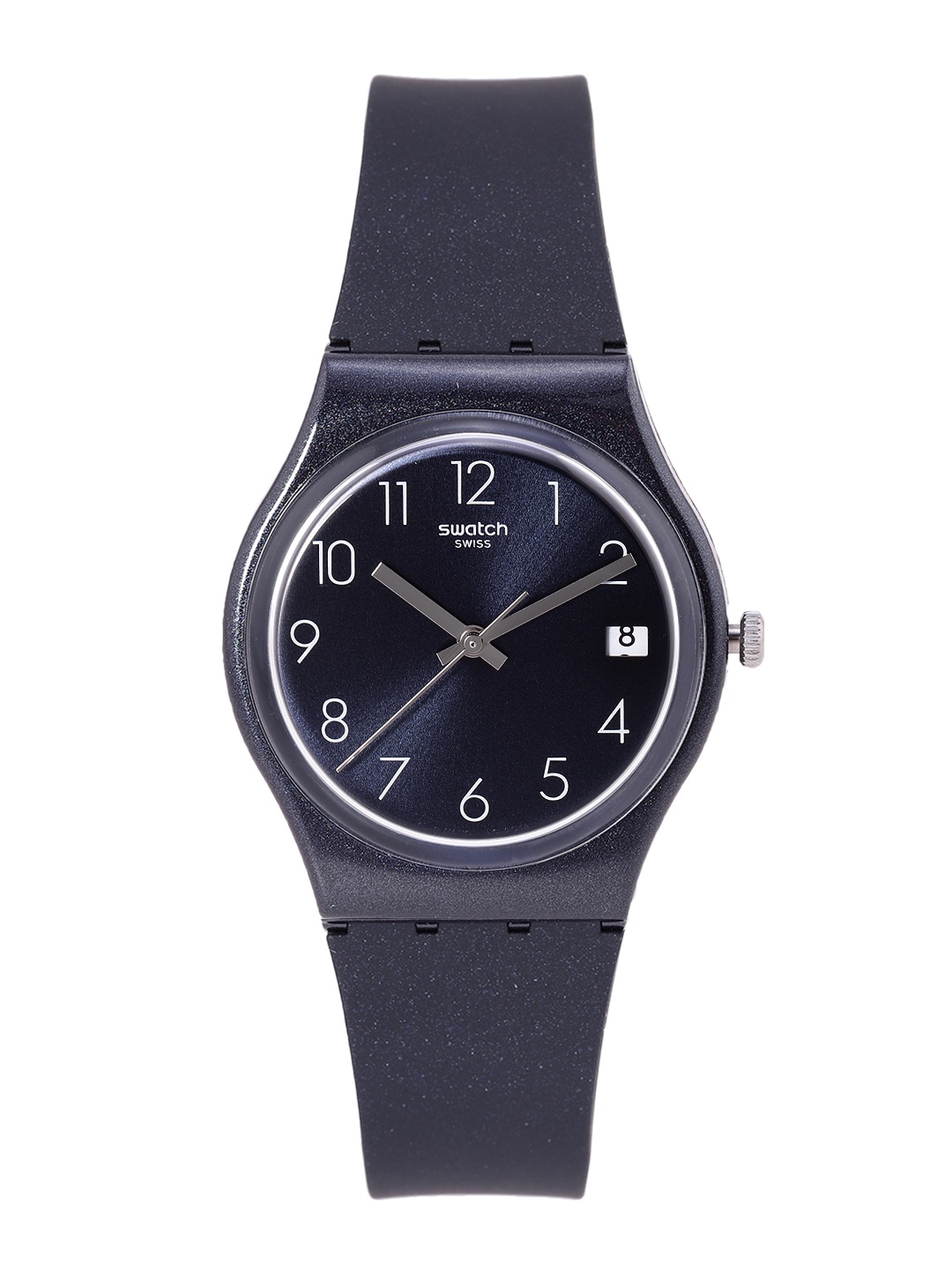 

Swatch Unisex Navy Blue Water Resistant Analogue Watch GN414