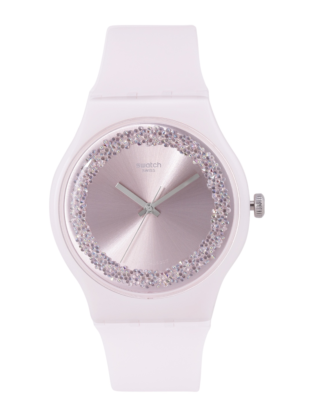 

Swatch ThinkFun Women Pink Water Resistant Analogue Watch SUOP110
