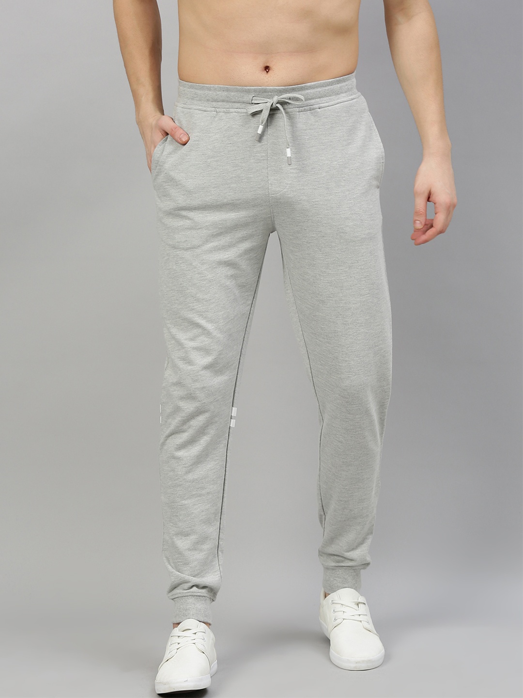 

Harvard Men Grey Solid Joggers