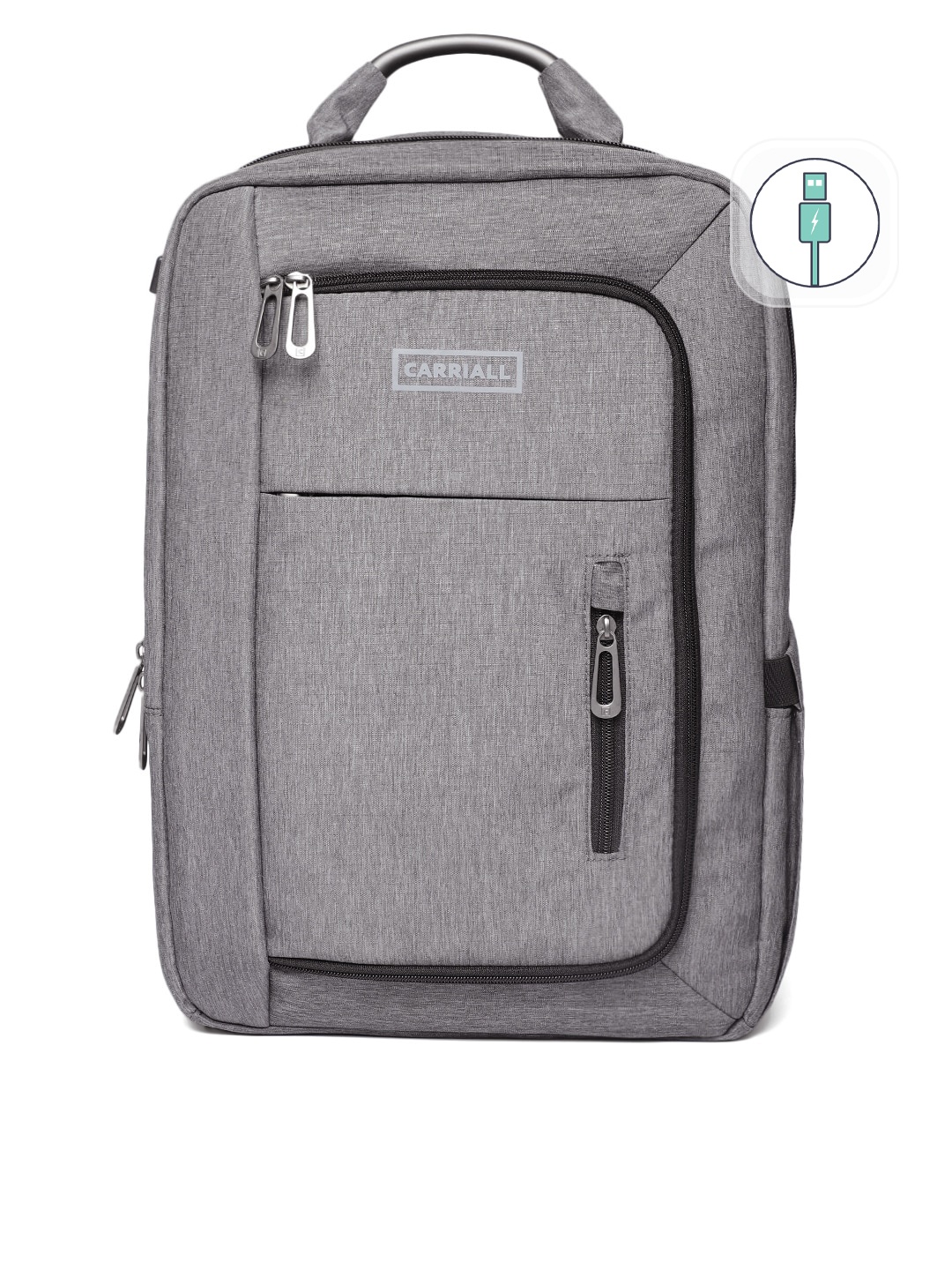 

CARRIALL Unisex Grey Solid Minch Laptop Backpack