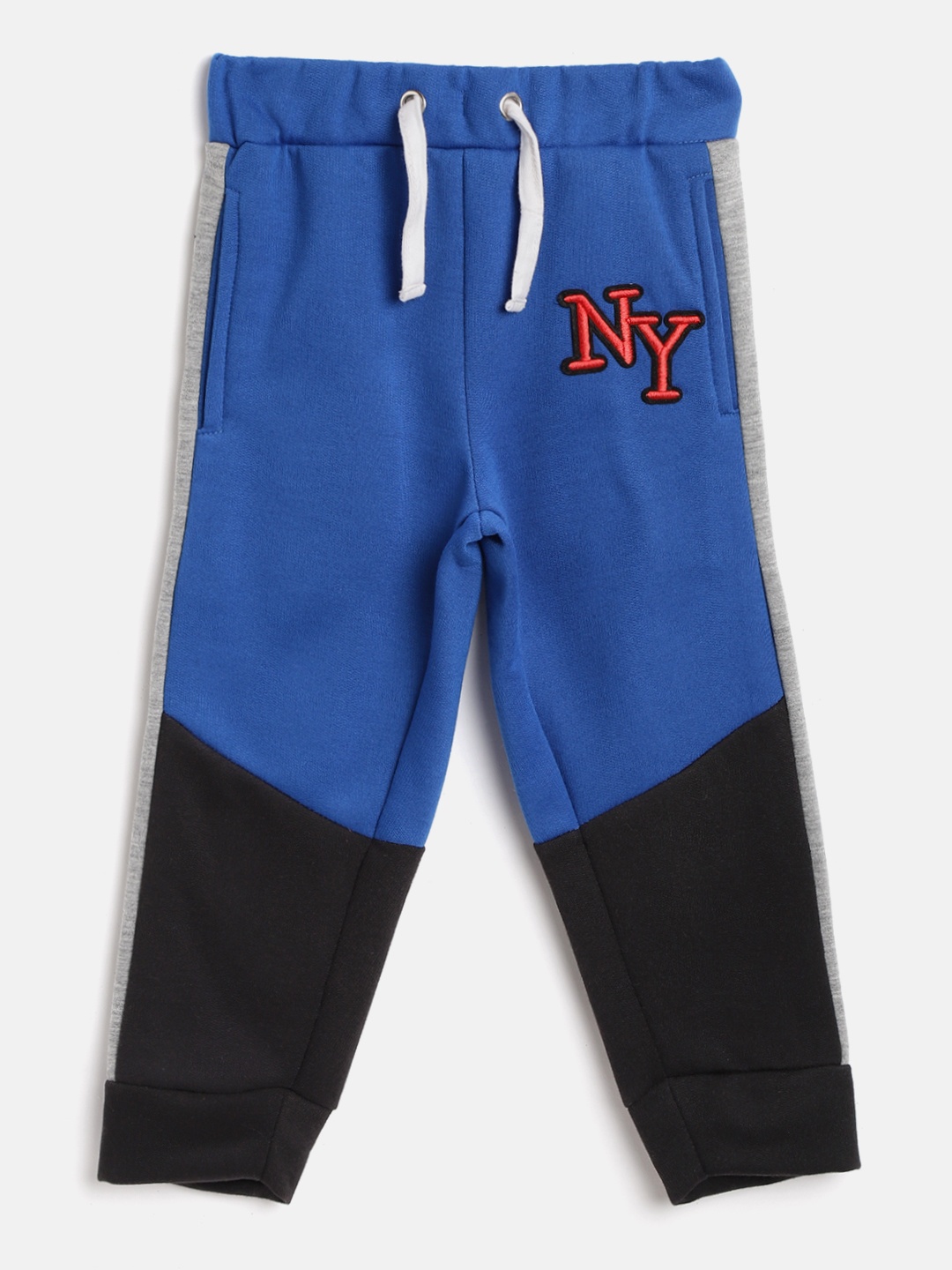 

Lazy Shark Boys Blue & Black Colourblocked Joggers