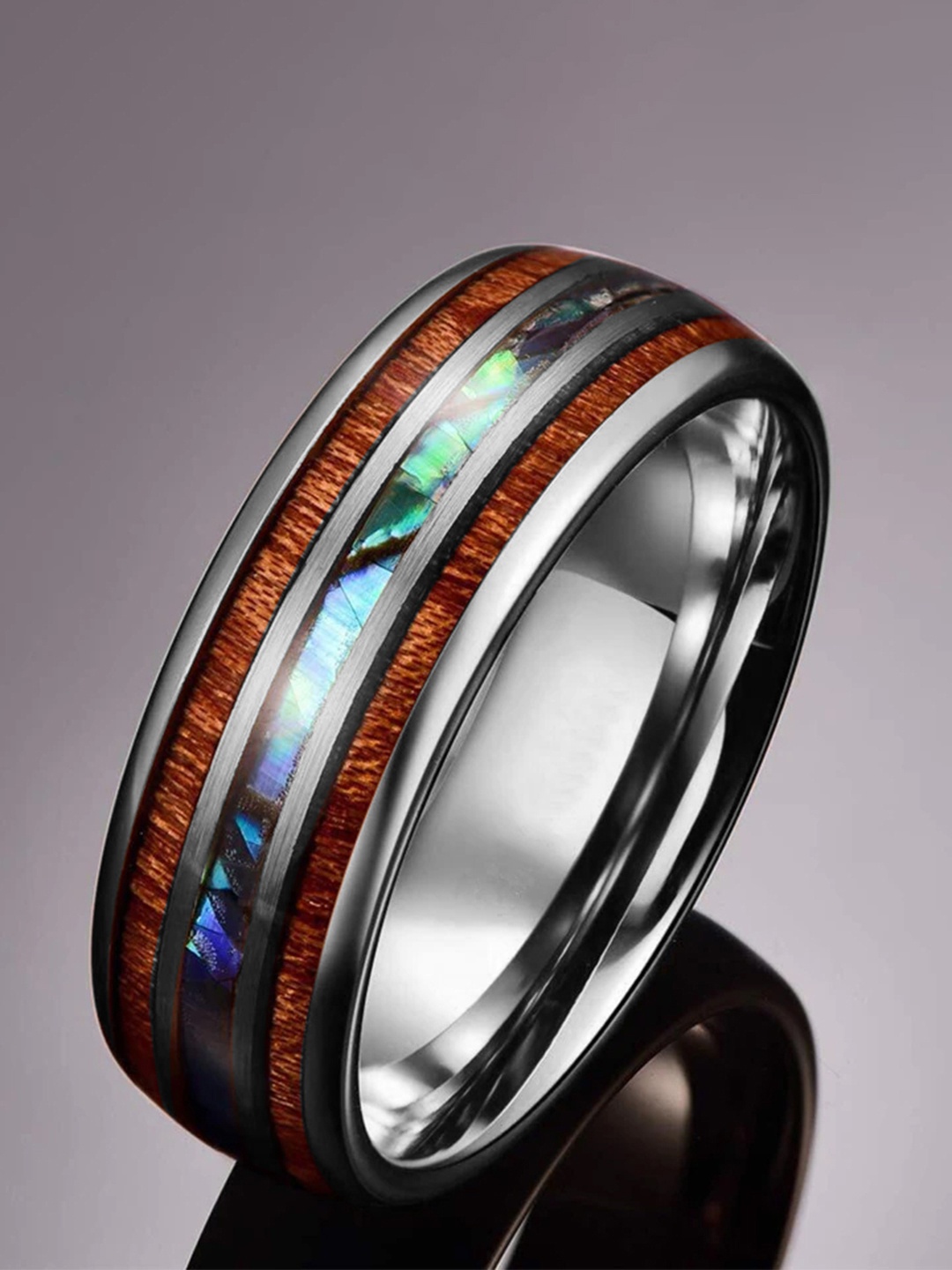 

YouBella Men Brown & Blue Striped Finger Ring