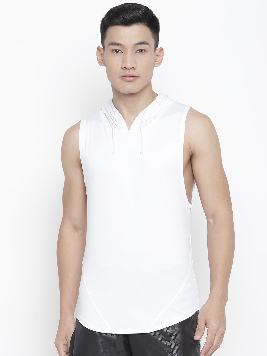 

Aesthetic Bodies Men White Solid Hooded T-shirt