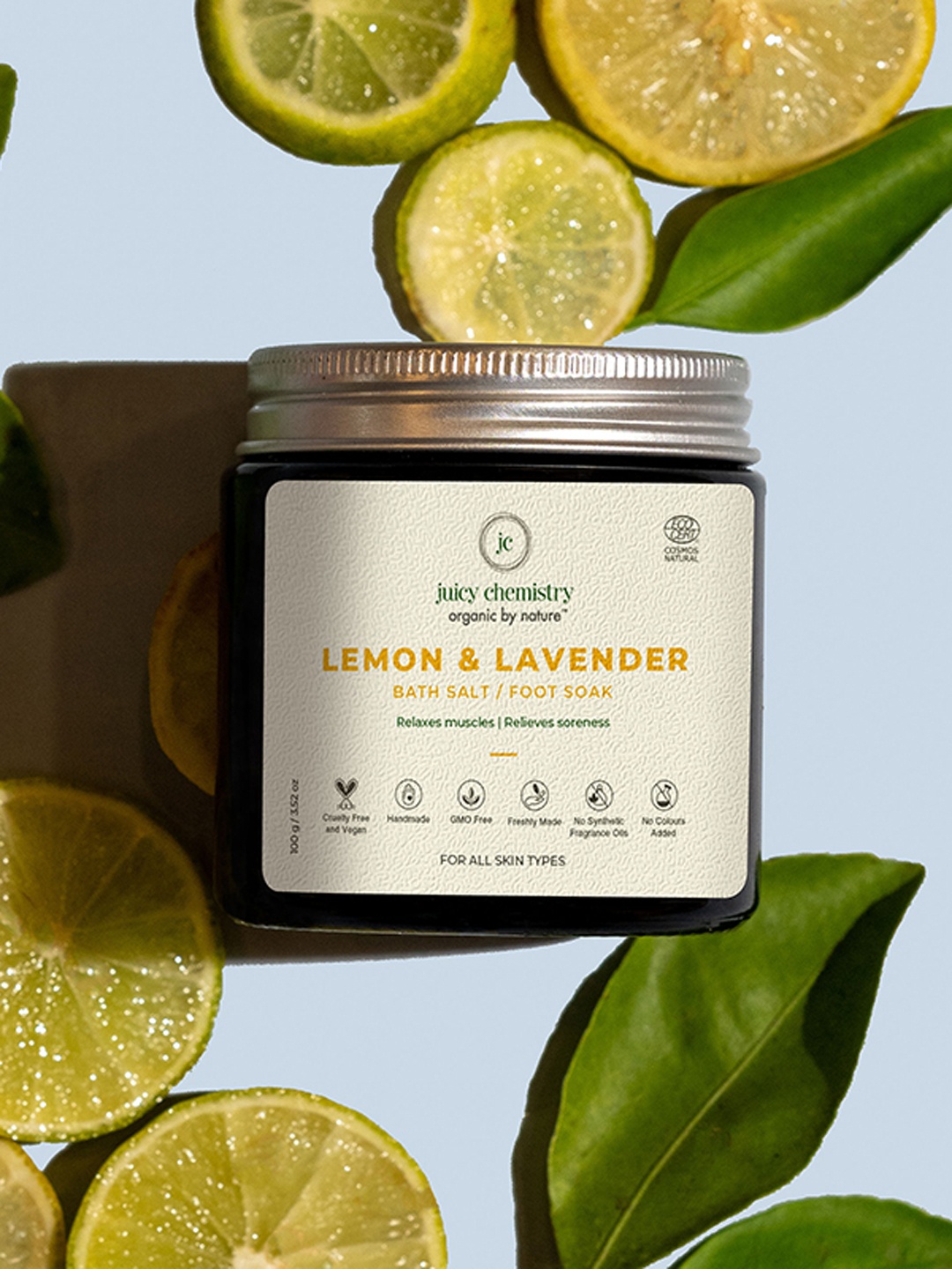 

Juicy Chemistry Lemon and Lavender Bath Salt and Foot Soak, Black