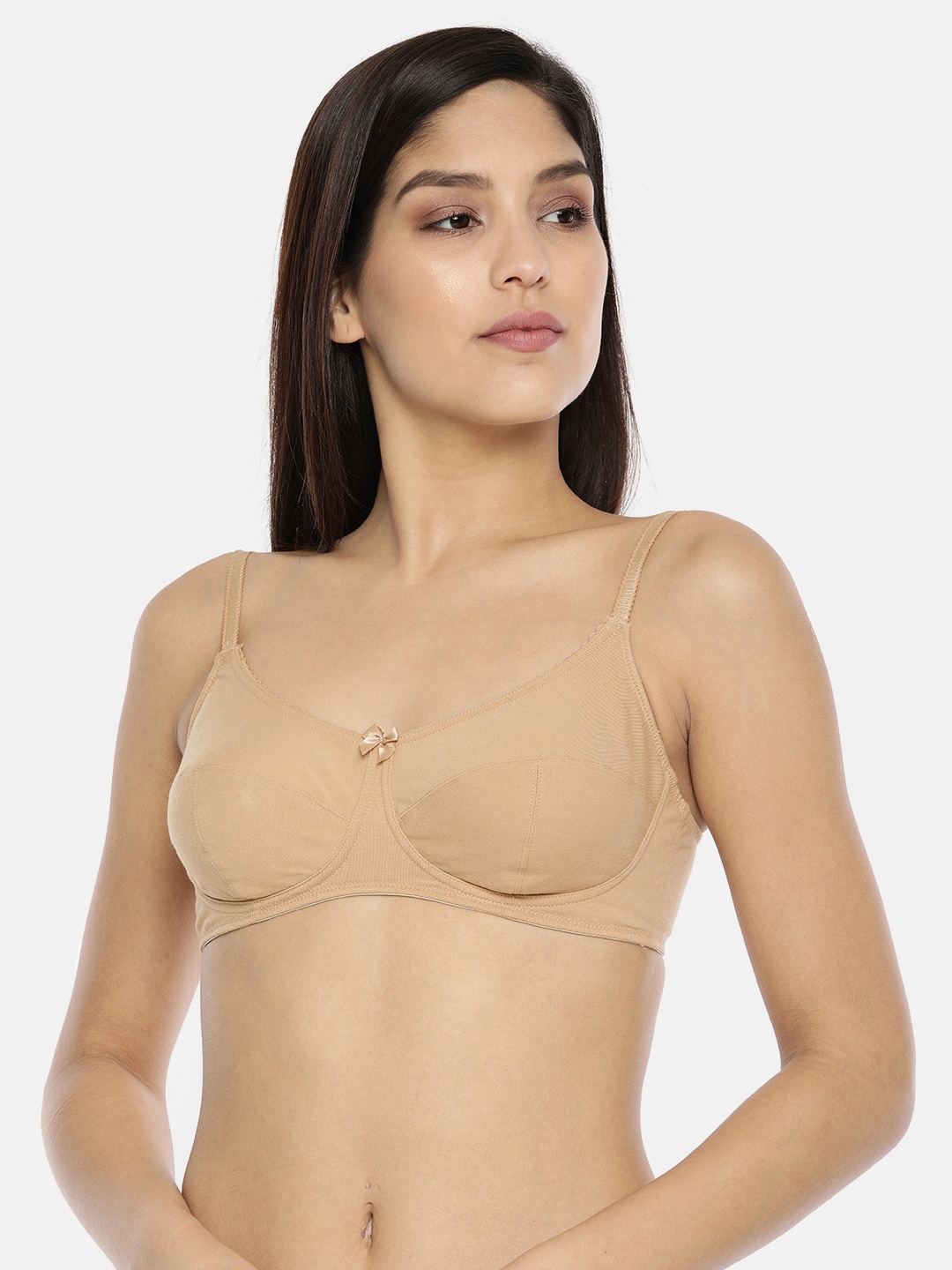 

Jockey Wirefree Non Padded Combed Cotton Stretch Medium Coverage Everyday Bra 1615-0105, Beige