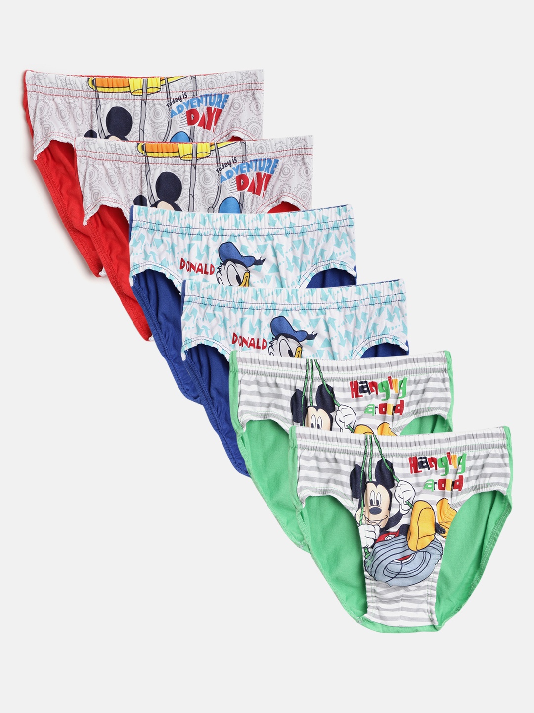 

Bodycare Kids Boys Pack of 6 Mickey & Friends Assorted Printed Briefs 852ABCABC-65, Multi