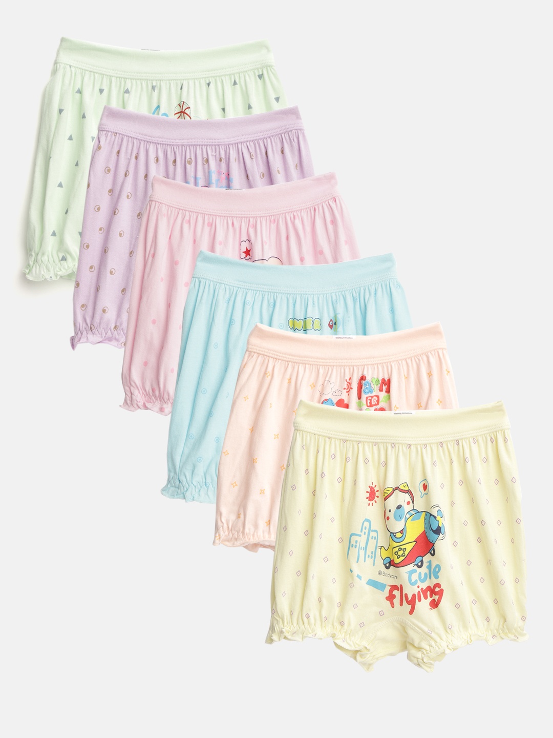 

Bodycare Kids Pack of 6 Assorted Bloomer Briefs 320ABCDAB-65, Multi