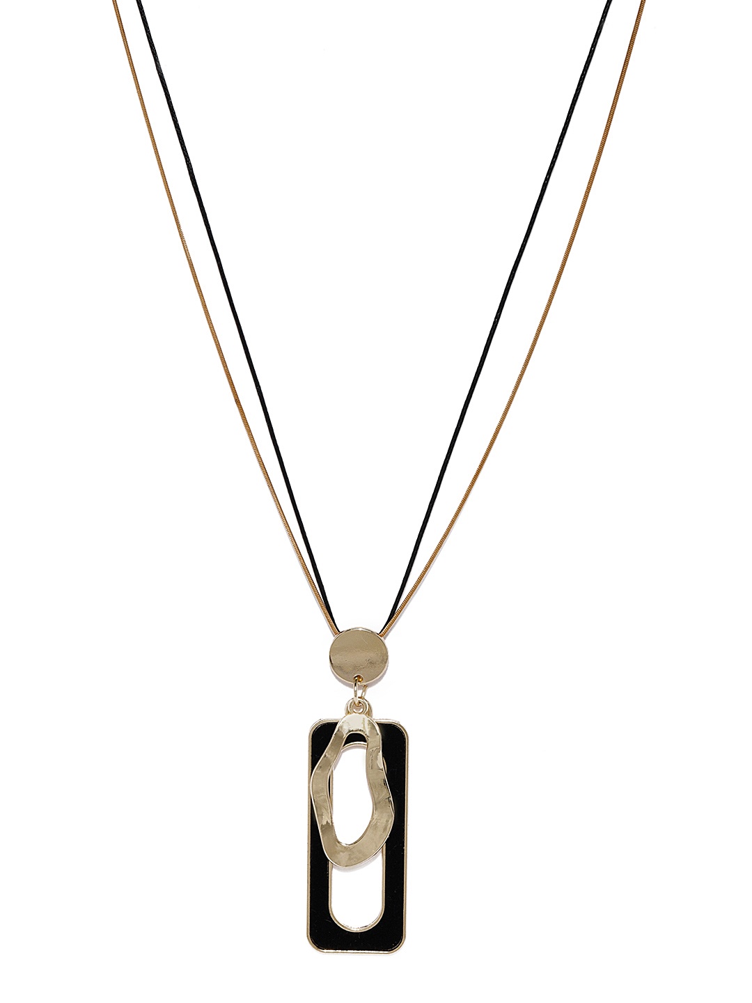 

Blisscovered Women Gold-Toned & Black Pendant with Chain