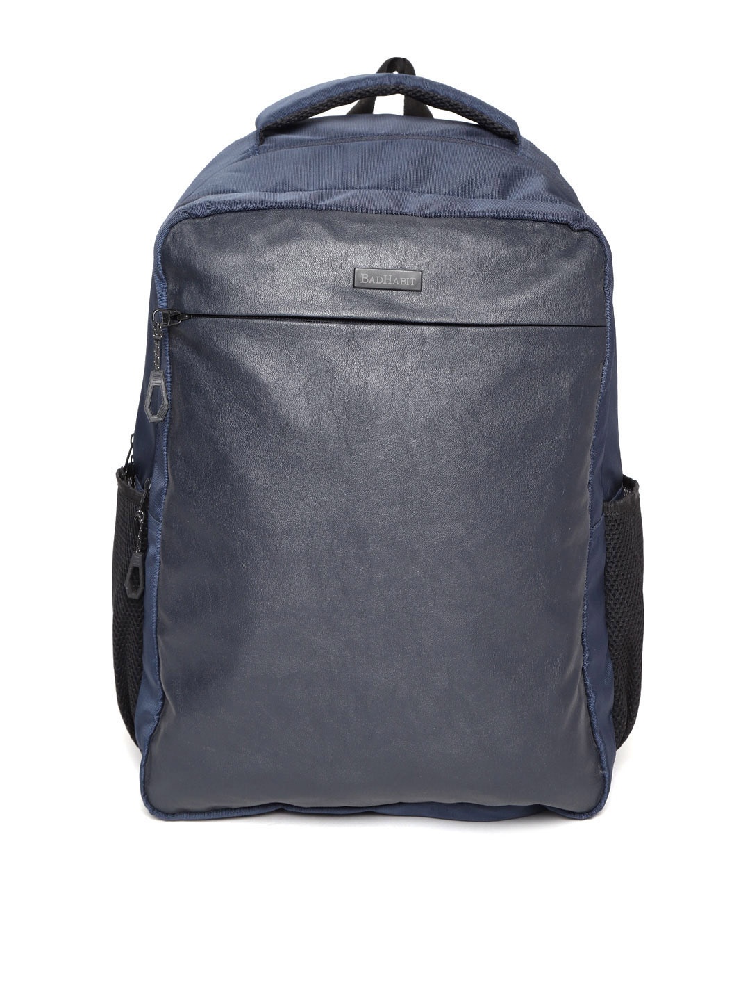 

BAD HABIT Unisex Navy Blue Solid Laptop Backpack