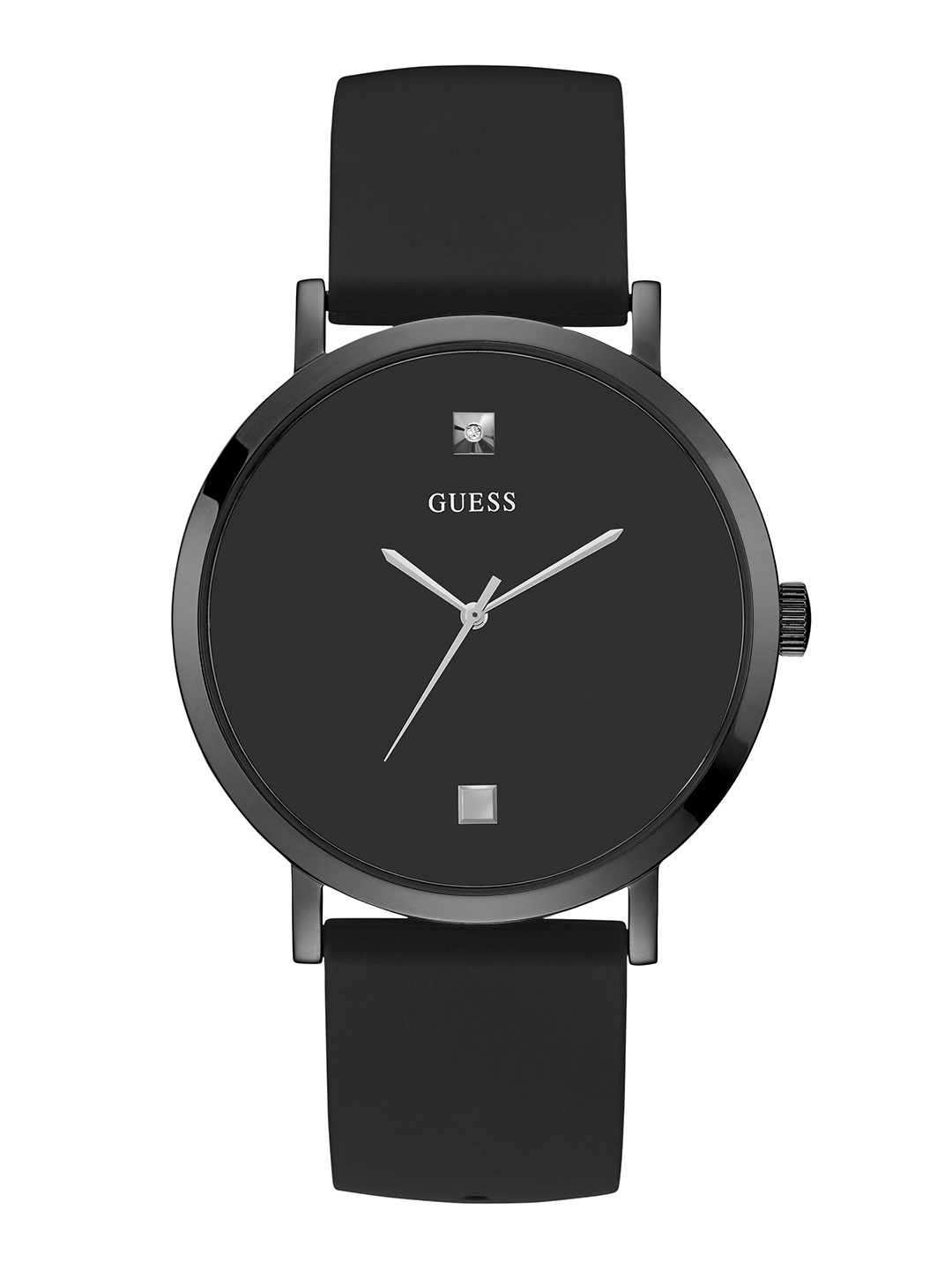 

GUESS Men Black Diamond-Studded Analogue Watch W1264G2
