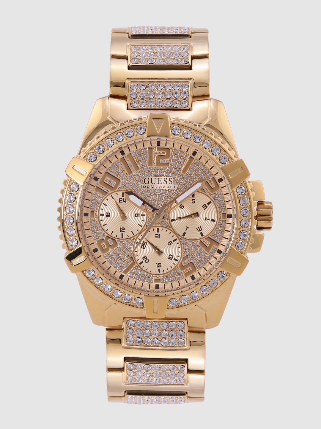 

GUESS Men Gold-Toned Analogue Watch W0799G2