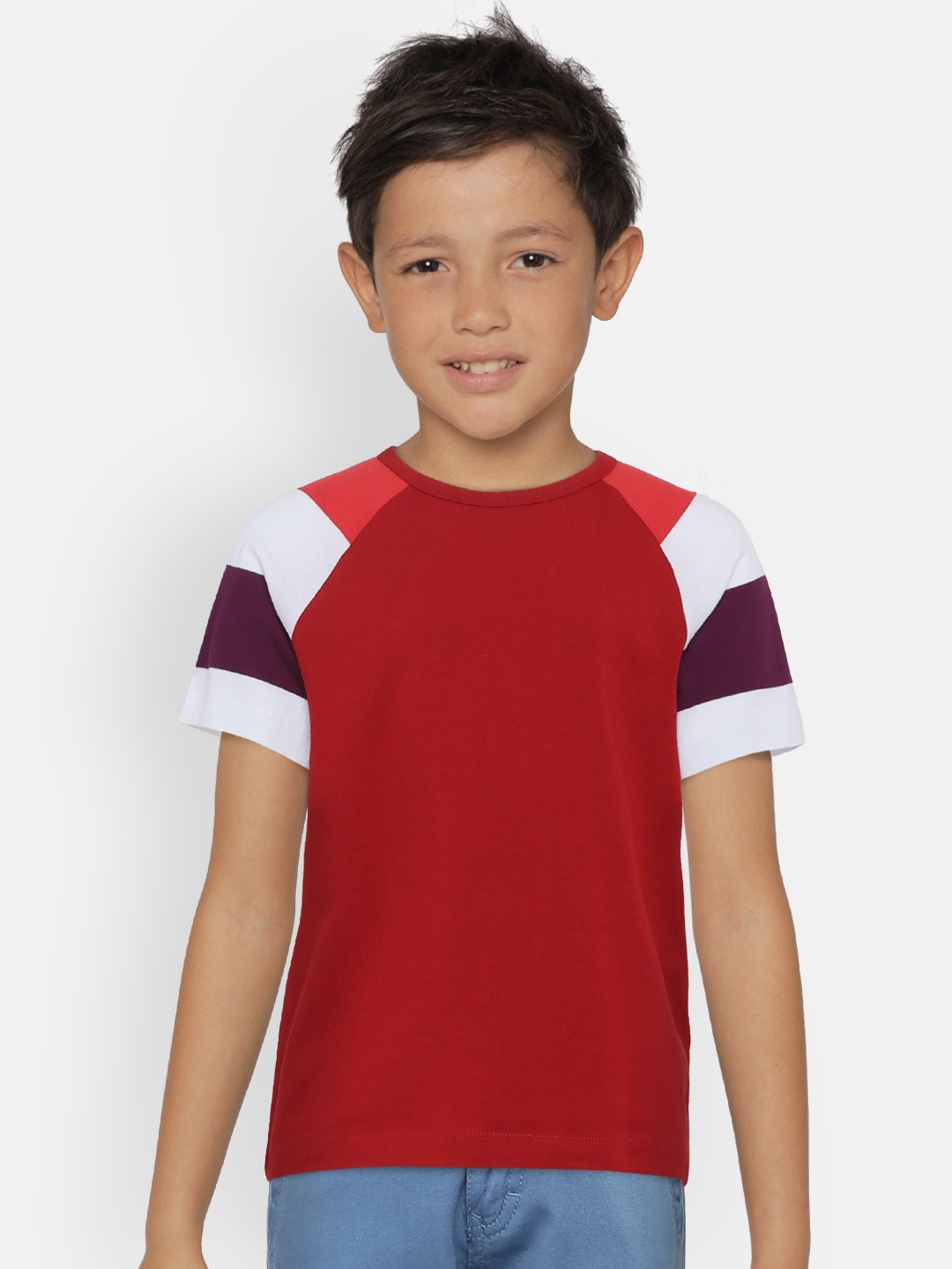 

LAdore Boys Red Solid Round Neck T-shirt