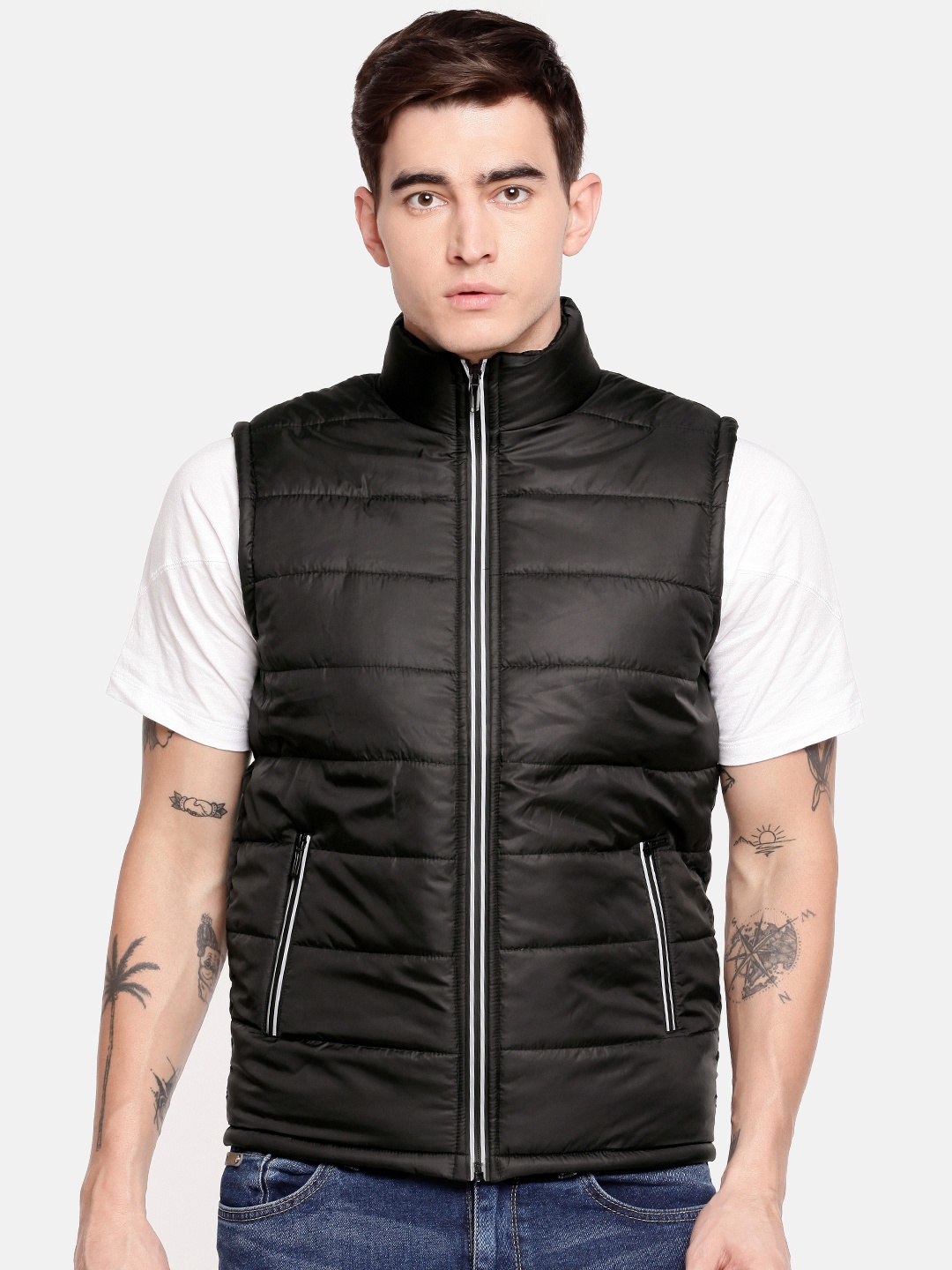 

SPYKAR Men Black Solid Puffer Jacket