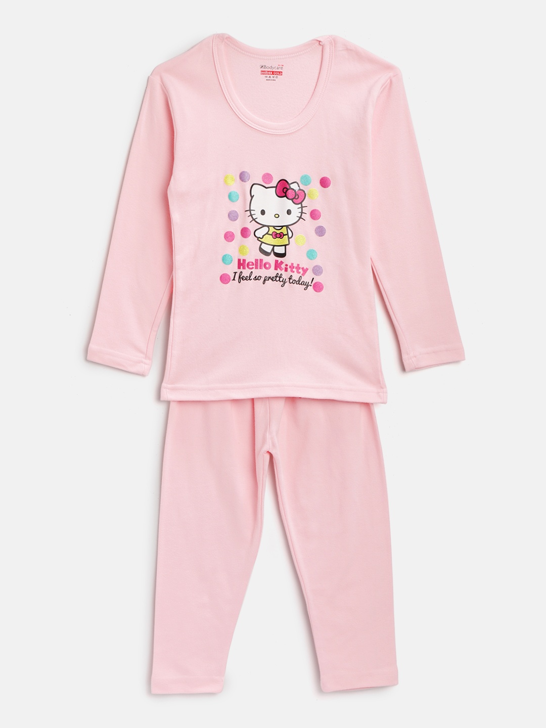 

BODYCARE INSIDER Girls Pink Hello Kitty Print Thermal Set